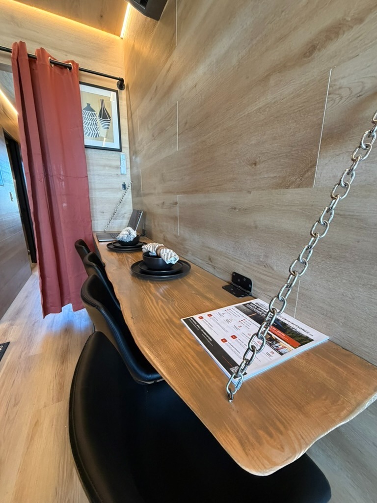 Suspended Live-Edge Dining & Workstation